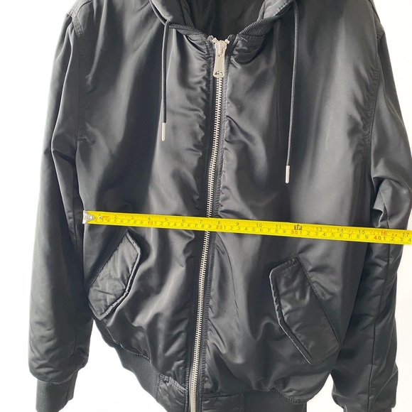 Women’s s Black utility military jacket sherpa lined hoodie - Picture 8 of 15